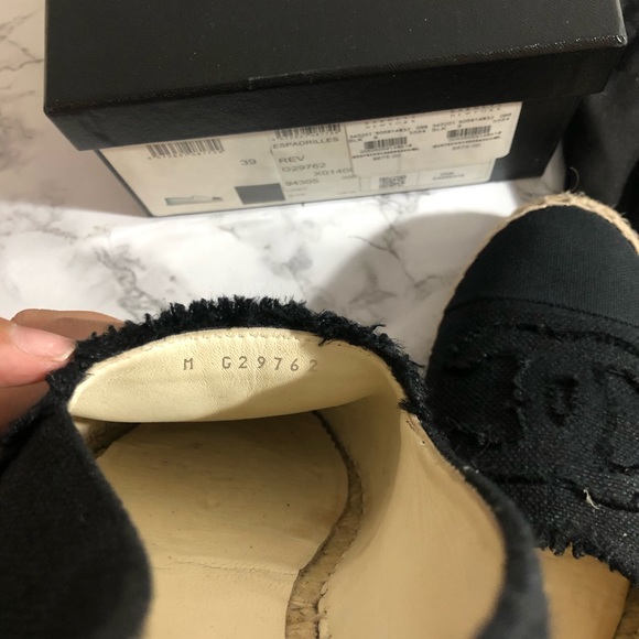 Chanel Espadrilles Sz 9 (Black Linen) - Picture 7 of 8